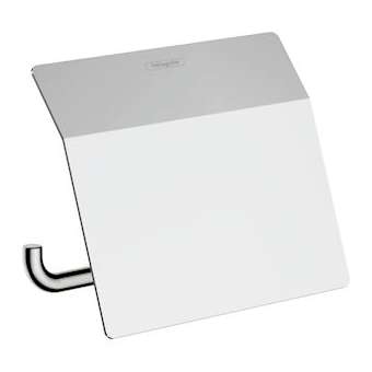 Porte-papier WC avec couvercle chromé|Hansgrohe-HA341753000