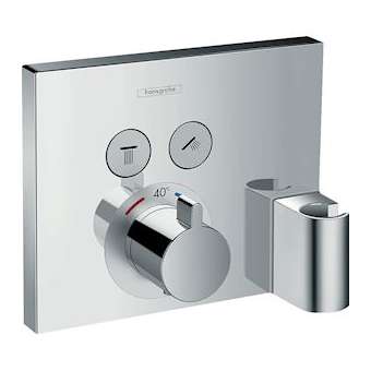 Set fin mit therm encastré avec 2 fonctions, fixfit et porter chromé|Hansgrohe-HA315765000