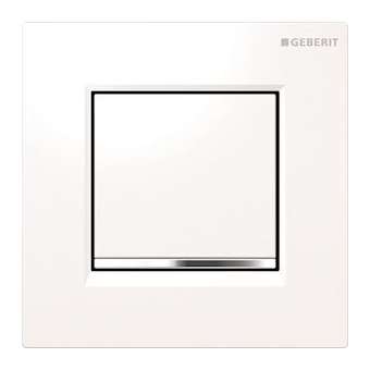 Commande d'urinoir Geberit pneumatique type 30: blanc, chromé brillant|Geberit-GBR116.017.KJ.1