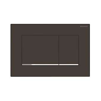 Plaque Geberit Sigma30 double touche: noir mat laq, facile nettoyer, chr bri|Geberit-GBR115.883.14.1
