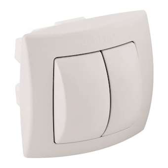 Poussoir à main Geberit double touche commande WC pneumatique: Blanc|Geberit-GBR240.572.11.1
