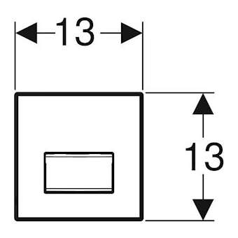Plaque type 50 urinoir pneumatique: Gris velouté|Geberit-GBR242.764.JK.1