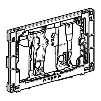 Cadre fixation méc pivotant module Geberit DuoFresh déc man: Chromé brillant|Geberit-GBR243.974.21.1