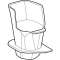 Entonnoir stick de nettoyage Geberit DuoFresh, réservoir Sigma 12 cm