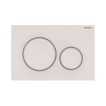Plaque Geberit Sigma20 double touche: blanc, blanc mat|Geberit-GBR115.882.11.1