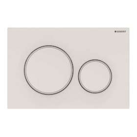Plaque Geberit Sigma20 double touche: blanc, blanc mat|Geberit-GBR115.882.11.1