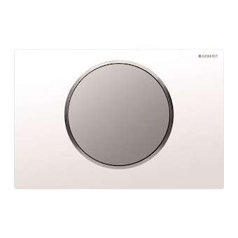 Plaque Geberit Sigma10 interrompable: blanc, chr mat|Geberit-GBR115.758.KL.5