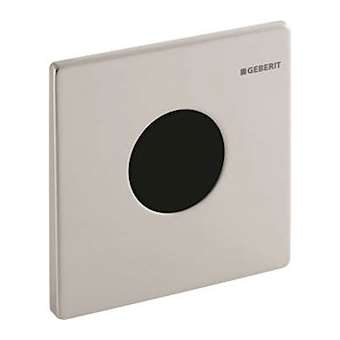 Plaque fermeture Geberit Mambo: Brossé|Geberit-GBR241.923.FW.1