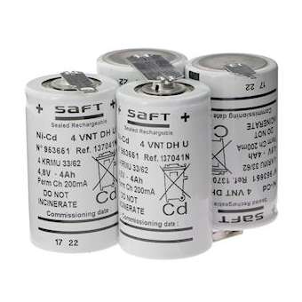 Batterie Ni-Cd 4 éléments assemblés en losange de type VTD70 7Ah|Ura-URA953651