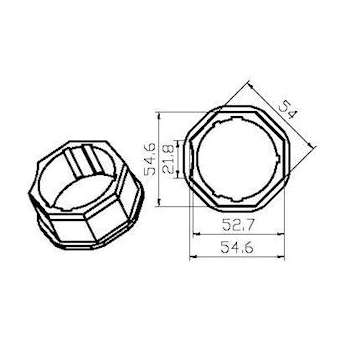Adaptateur octogonal 58x0,6mm (étoile bonfanti)|Came france-KAM001YK5110