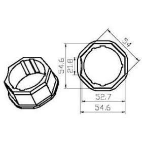 Adaptateur octogonal 58x0,6mm (étoile bonfanti)|Came france-KAM001YK5110