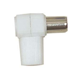 Fiche plastique '9,52' mâle coudée 90DEG- Blanche|Tonna-TOQ384050