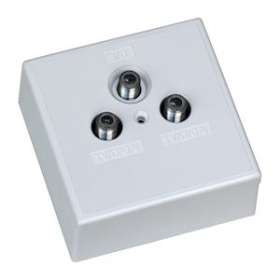 Prise 3 sorties 2 x TV + DATA/SAT avec socle + plastron|Tonna-TOQ372531