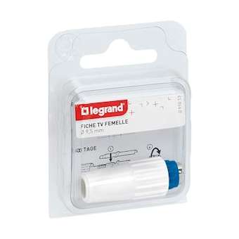 Fiche femelle télévision coaxiale - D9,52mm|Legrand-LEG091013