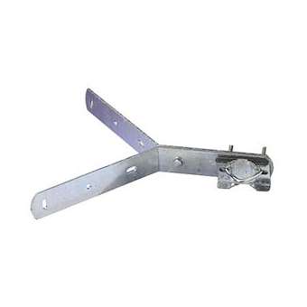 Fixation murale d'angle - Déport 150 mm - Mât D 30 à 50 mm - Galva|Tonna-TOQ509310