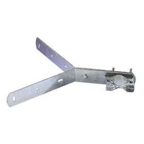 Fixation murale d'angle - Déport 150 mm - Mât D 30 à 50 mm - Galva|Tonna-TOQ509310