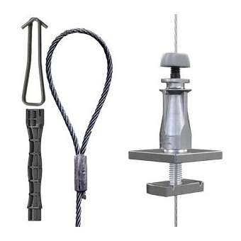 4 suspensions pour cassette de climatisation L2m, ancrage béton + outil de pose|Gripple-GPPKITCLIM4