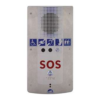 Portier audio IP/SIP 1 BP sérigraphie SOS - PoE loi handicap|Castel-CST590.9920