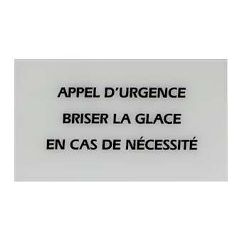 Boite de 10 glaces pour BGPH (dimensions 130x75mm) - sérigraphie APPEL D'URGENCE|Castel-CST240.0200