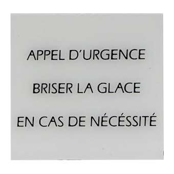 Boite de 10 glaces pour BGPH D (dimensions 63x60 mm) sérigraphie APPEL D'URGENCE|Castel-CST240.0300