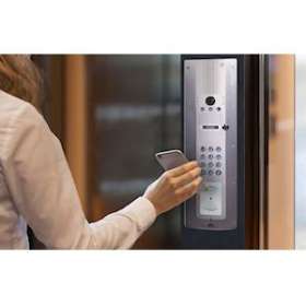 Portier video IP/SIP 1 BP clavier loi Handicap et lecteur BLE PoE|Castel-CST590.1160