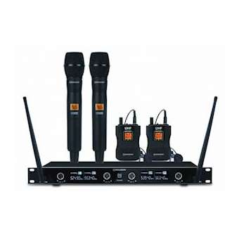 Ensemble UHF double diversity avec 2 micro main et 2 micro cravate|Rondson-ONDBE-1040-2MIC-2BP