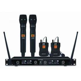 Ensemble UHF double diversity avec 2 micro main et 2 micro cravate|Rondson-ONDBE-1040-2MIC-2BP