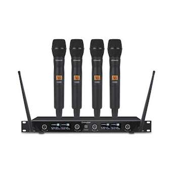Ensemble microphone UHF 4 canaux avec 4 micros mains|Rondson-ONDBE-1040