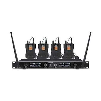 Ensemble microphone UHF 4 canaux avec 4 micros cravate|Rondson-ONDBE-1040-4BP