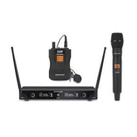 Ensemble UHF double diversity avec 1 micro main et 1 micro cravate|Rondson-ONDBE-1020-MIC-BP