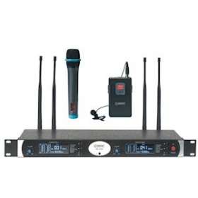 Ensemble UHF double Diversity, micro HF main + émetteur mic. cravate|Rondson-ONDBE-5038-H-83-PT-10