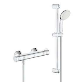 Mitigeur thermostatique douche 1/2' avec ensemble de douche Grohtherm 800 Chromé|Grohe-GO234565001