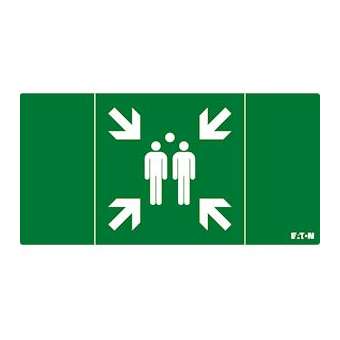 Pictogramme CrystalWay 20m Point de rassemblement|Eaton Luminox-LUM10964
