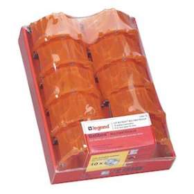 Lot de 10 boîtes à encastrer 1 poste Batibox multimatériaux|Legrand-LEG200215