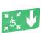 Etiquette signalisation évacuation repositionnable et recyclable pour DBR