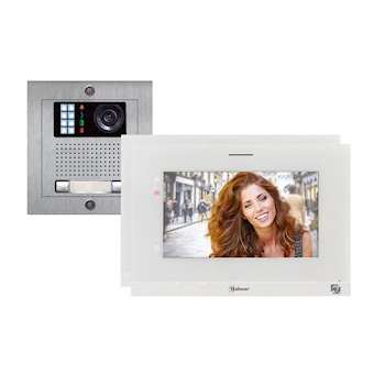 Kit vidéo encastré NEXA Inox 2 appels moniteurs WIFI ART7WH 7' à mémoire|Golmar-BITGNX5220-ART7WH