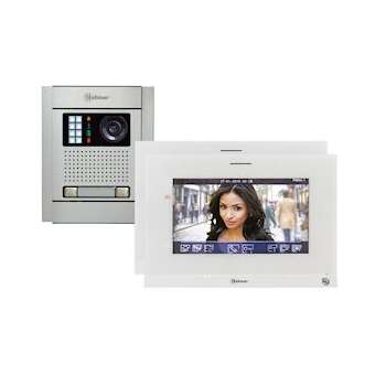 Kit vidéo encastré NEXA Alu 2 appels moniteurs ART7H 7' à mémoire|Golmar-BITGN5220-ART7H