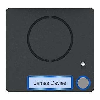 Façade pour module audio Lite avec bouton simple|Came france-KAM60020640