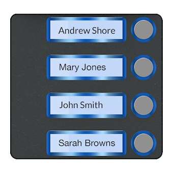 Façade pour module appels avec 4 boutons|Came france-KAM60020680