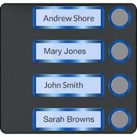 Façade pour module appels avec 4 boutons|Came france-KAM60020680