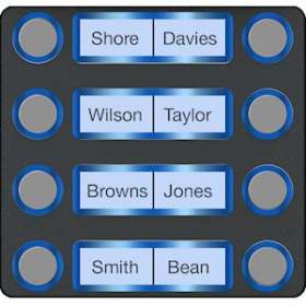 Façade pour module appels avec 8 boutons|Came france-KAM60020690