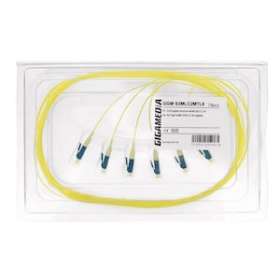 Lot de 6 pigtails LC OS2 9/125 µm 2 m|Gigamedia-GGMS3MLC2MTL6