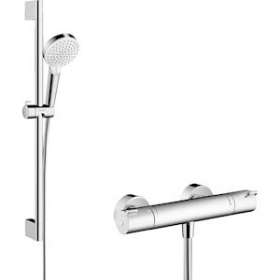 Combi Crometta Vario 0,65m/Ecostat 1001 CL blanc/chromé|Hansgrohe-HA327812400