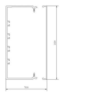 Goulotte lifea p100mm h230mm 4 agrafes IP40 IK09 à IK10 PVC RAL9010 blanc paloma|Hager-HAGFB9923009010