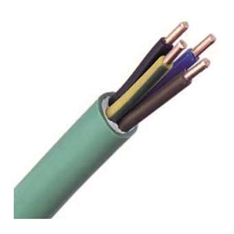 Câble FR-N1X1G1 LSOH sans halogène cuivre 4X6 vert à la coupe|Fils et Câbles Druise-FILLSOHFRN1CU4X6VETGL