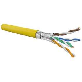 Câble CAT6A 4 paires AWG23 F/FTP LSOH-FR Cca, Jaune (touret de 500 m)|Gigamedia-GGMC6AFF4PFRT5
