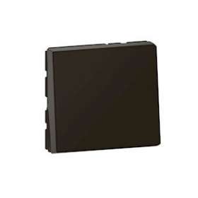 Poussoir ou poussoir inverseur Mosaic Easy-Led 6A 250V~ 2 modules - noir mat|Legrand-LEG079140L