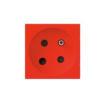 Prise de courant à détrompage à puits inclinés 45DEG Mosaic link 2 modules - rou|Legrand-LEG077176L