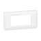 Plaque de finition horizontale Mosaic pour 4 modules blanc antimicrobien