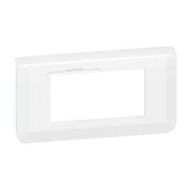 Plaque de finition horizontale Mosaic pour 4 modules blanc antimicrobien|Legrand-LEG078724L